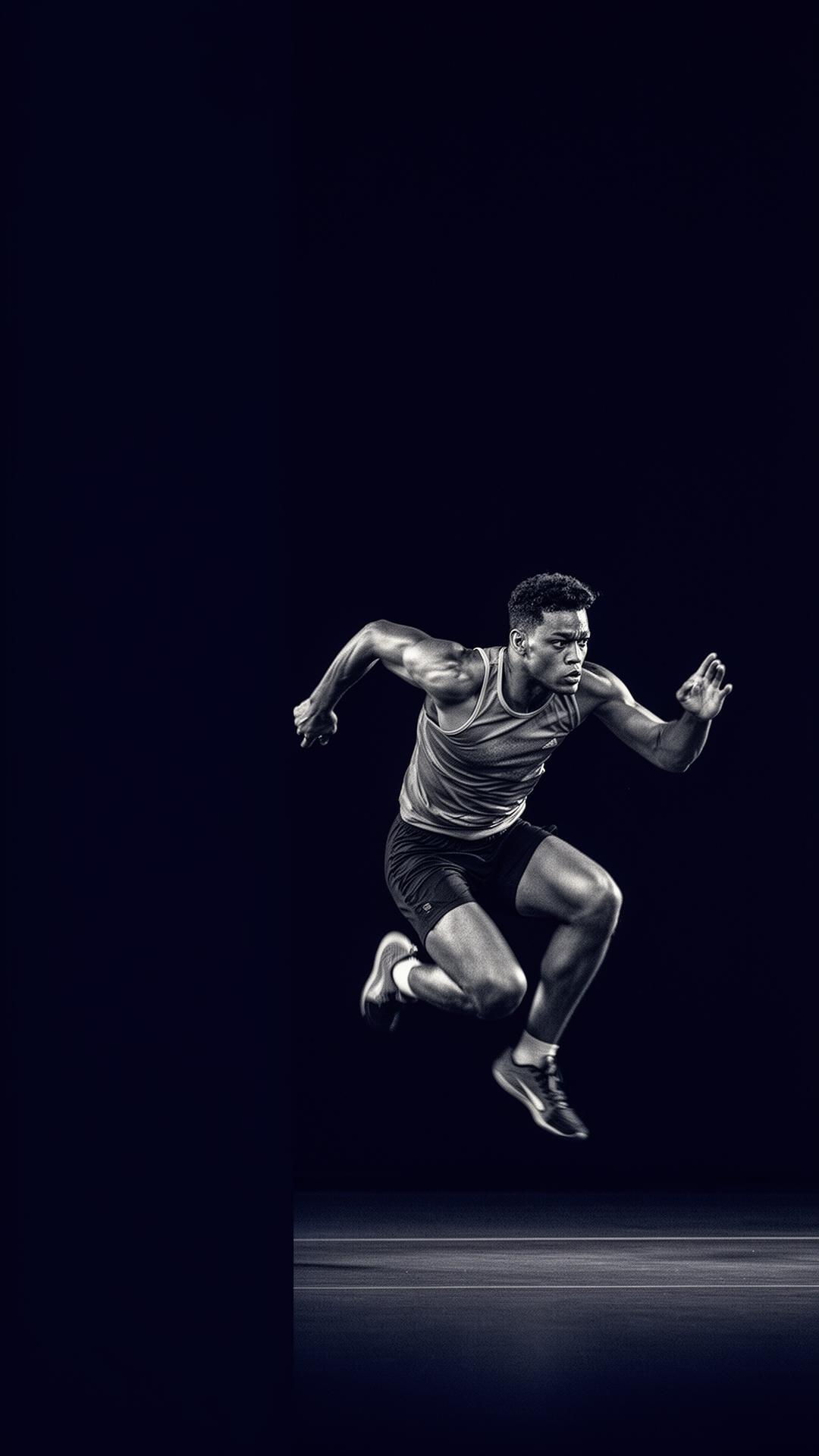 Athlete mid-movement